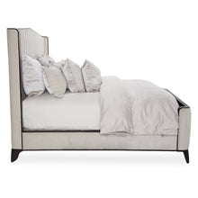 Paris Chic Queen Channel Tufted Panel Bed - Espresso