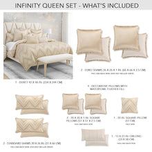 Infinity 10-Piece King Duvet Set - Gold