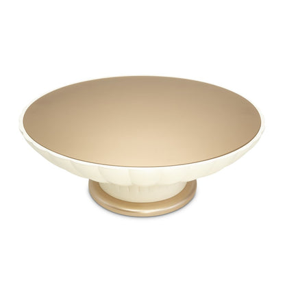 La Rachelle Scalloped Round Cocktail Table - Champagne