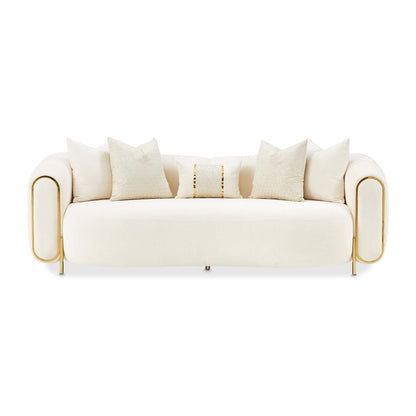 Sassani Sofa - Crepe/Gold
