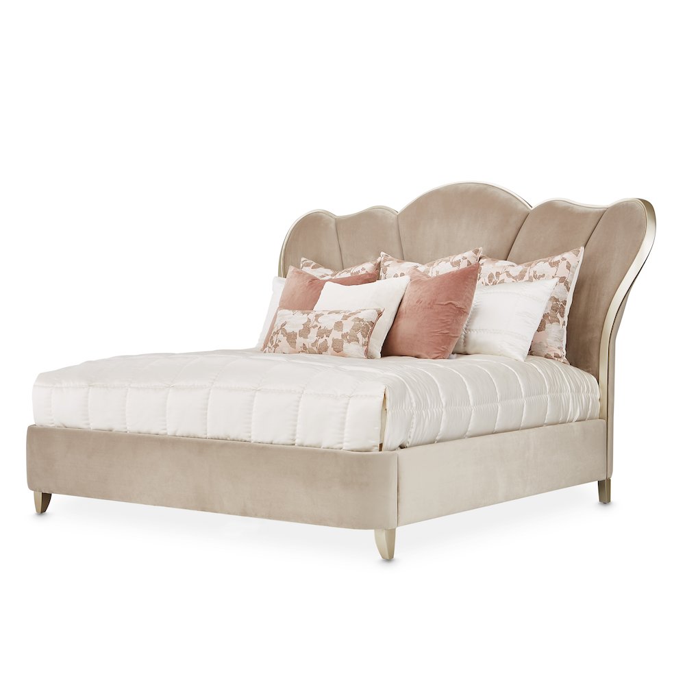 Villa Cherie Cal. King Channel Tufted Bed - Hazelnut