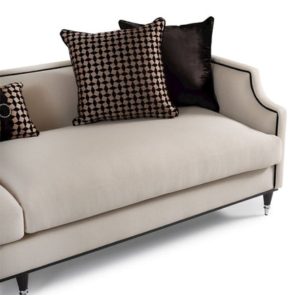 La Francaise Mansion Sofa - Cafe au Lait/Black