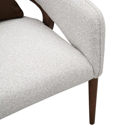 Houston Accent Chair - Pebble/Walnut