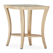 Malibu Crest End Table with Glass Top - Chardonnay