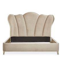 Villa Cherie Eastern King Channel Tufted Bed - Hazelnut
