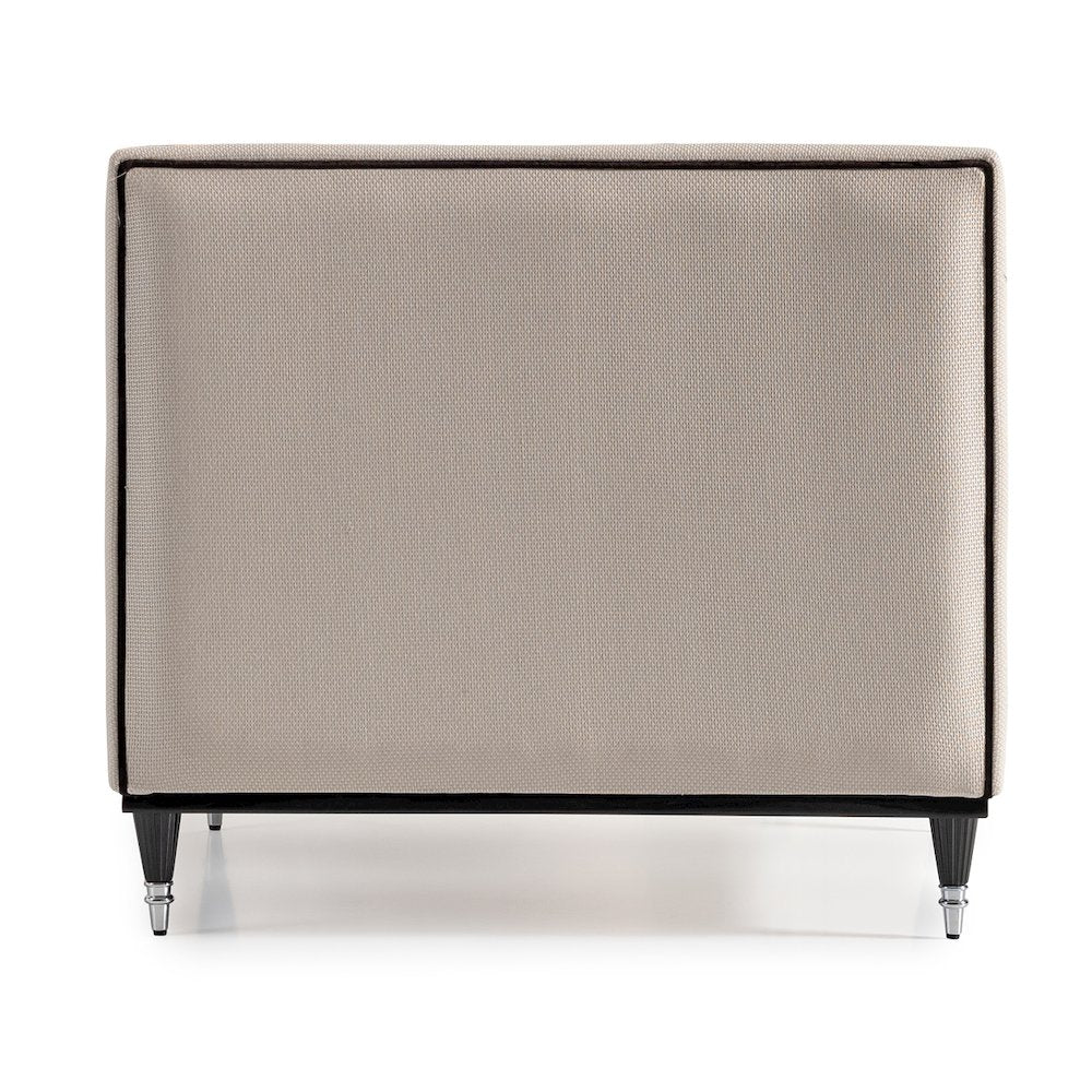 La Francaise Armless Accent Chair - Cafe au Lait/Black