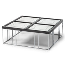 Carmela Cocktail Table - Glossy  Charcoal Sand
