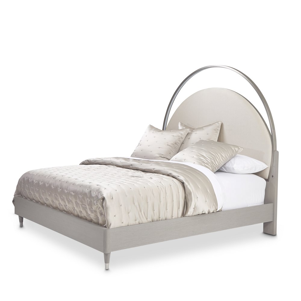 Eclipse Eastern King Upholstered Bed with LED Lights - Moonlight