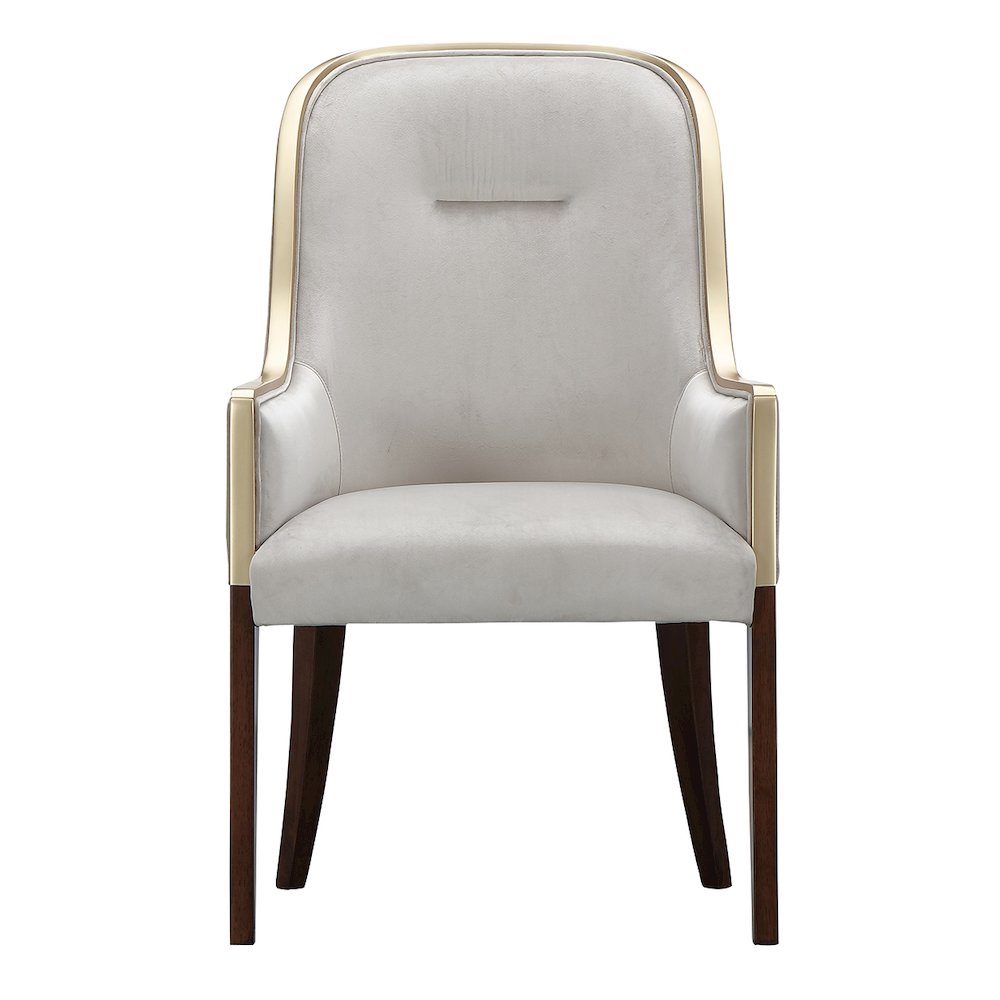 Houston Dining Arm Chair - Porcini/Walnut