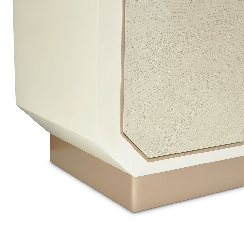 La Rachelle Sideboard with Mirror - Medium Champagne