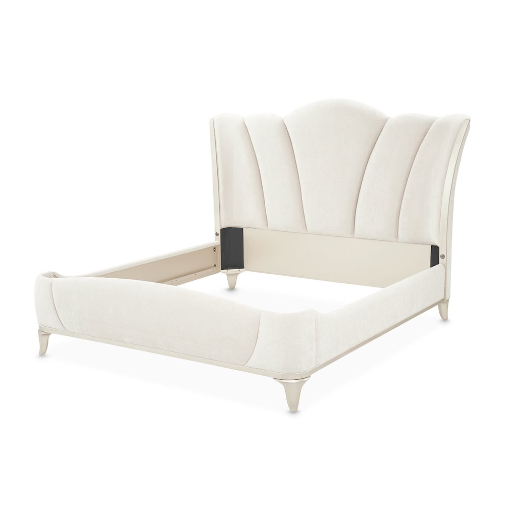 La Marisia Upholstered Queen Bed - Tranquil/Champagne Gold