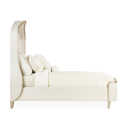 Malibu Crest Cal. King Curved Panel Bed - Chardonnay