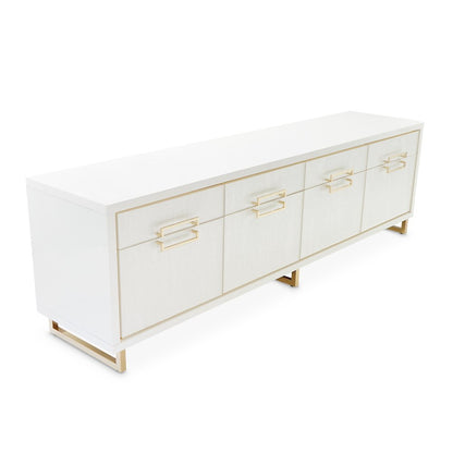 Palm Gate Media Cabinet - Cloud White