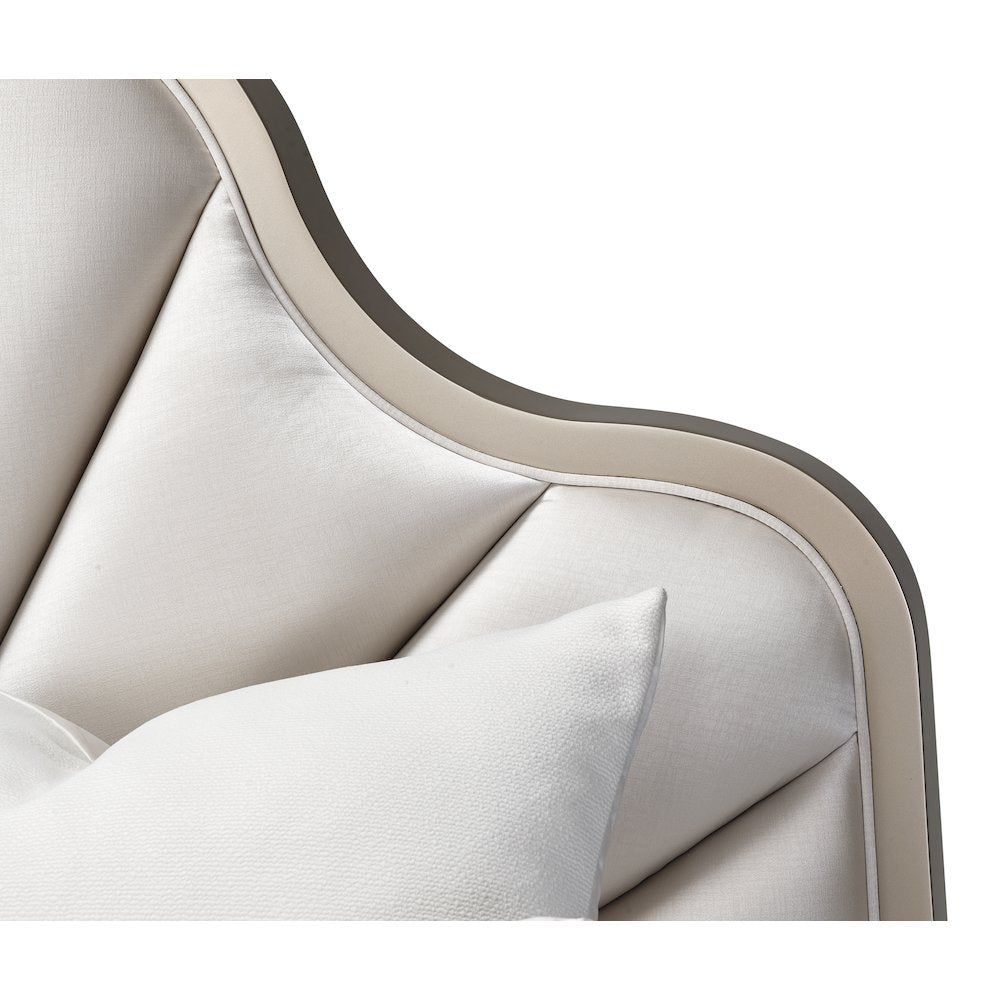 Malibu Crest Cal. King Scalloped Panel Bed - Chardonnay