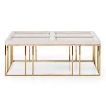 Carmela Cocktail Table - Shimmer Ivory
