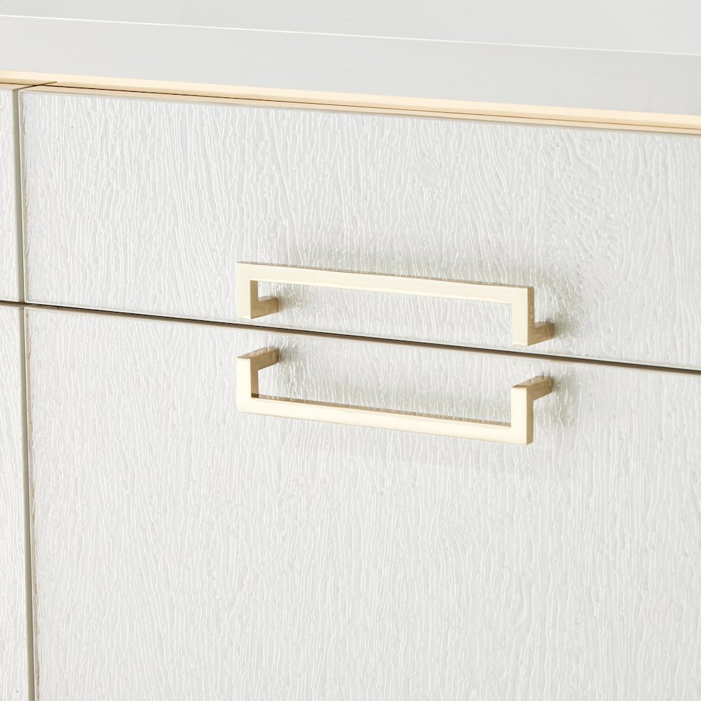Palm Gate Media Cabinet - Cloud White
