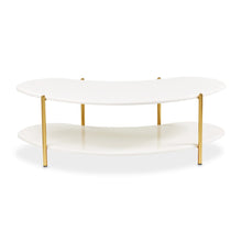 Sassani Cocktail Table - Pearl White/Gold