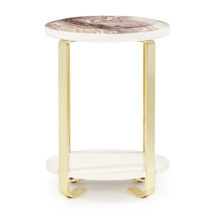 Ariana Chairside Table - Gold