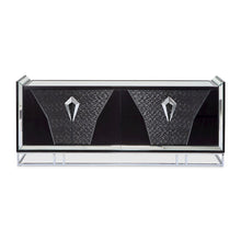 Carmela Console Table - Glossy Charcoal Sand