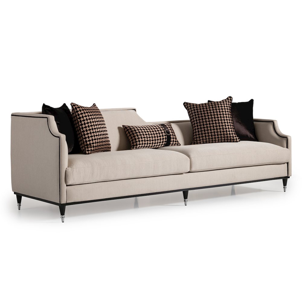 La Francaise Mansion Sofa - Cafe au Lait/Black