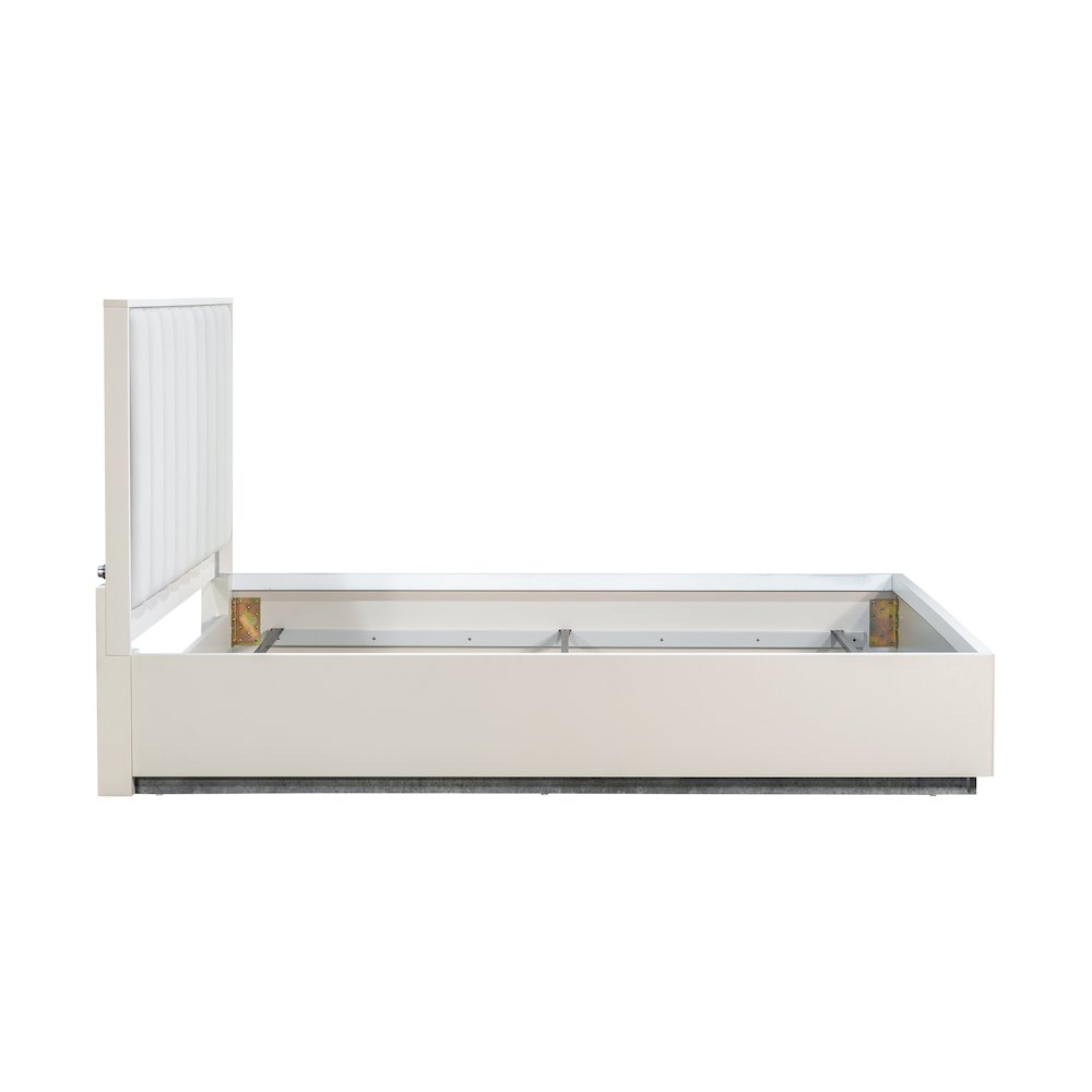 Pavira Eastern King Bed with LED Lights - Stone