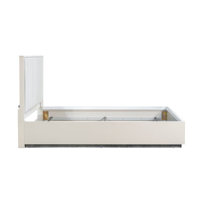 Pavira Eastern King Bed with LED Lights - Stone