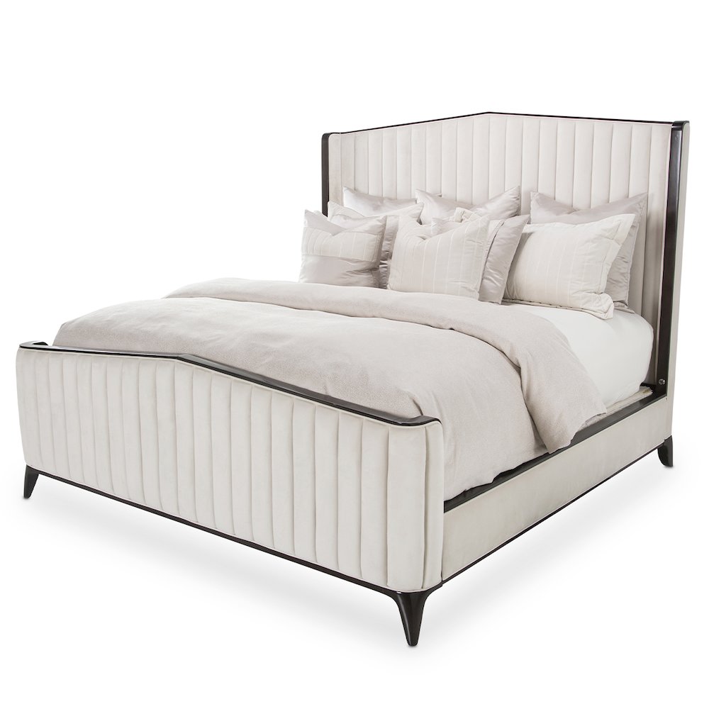 Paris Chic Cal. King Channel Tufted Panel Bed - Espresso