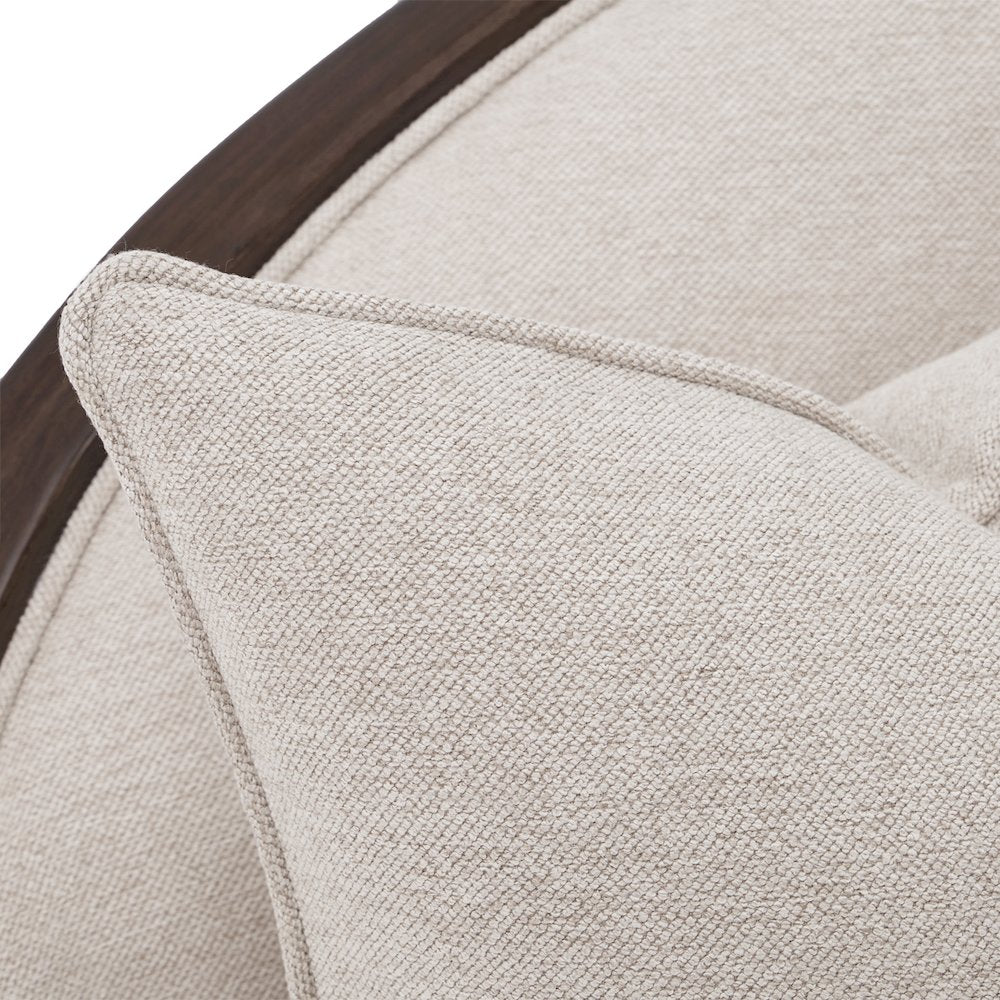 Camellia Field 3-Piece Chenille Sofa - Linen/Warm Pecan