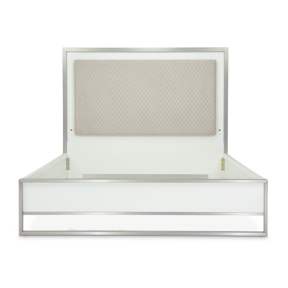 Marquee Queen Panel Bed - Cloud White