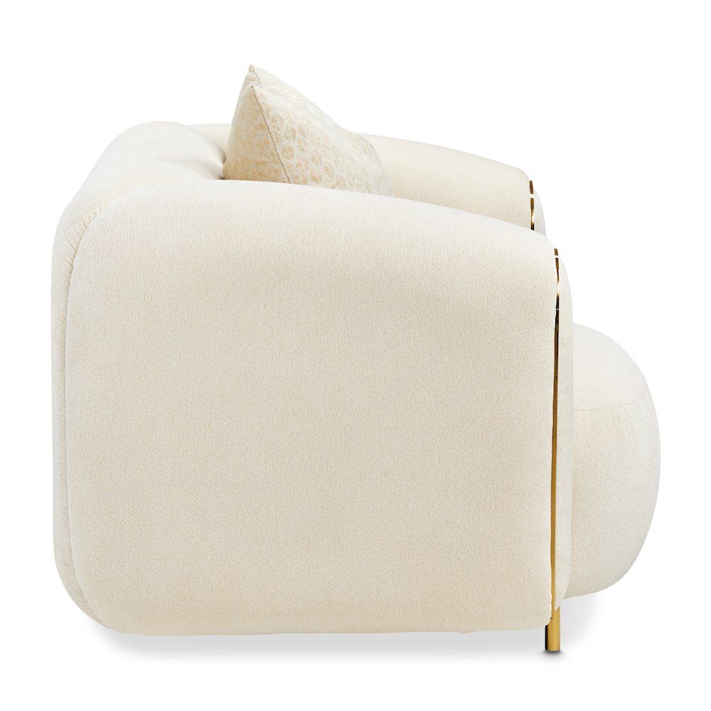 Sassani Accent Chair - Crepe/Gold