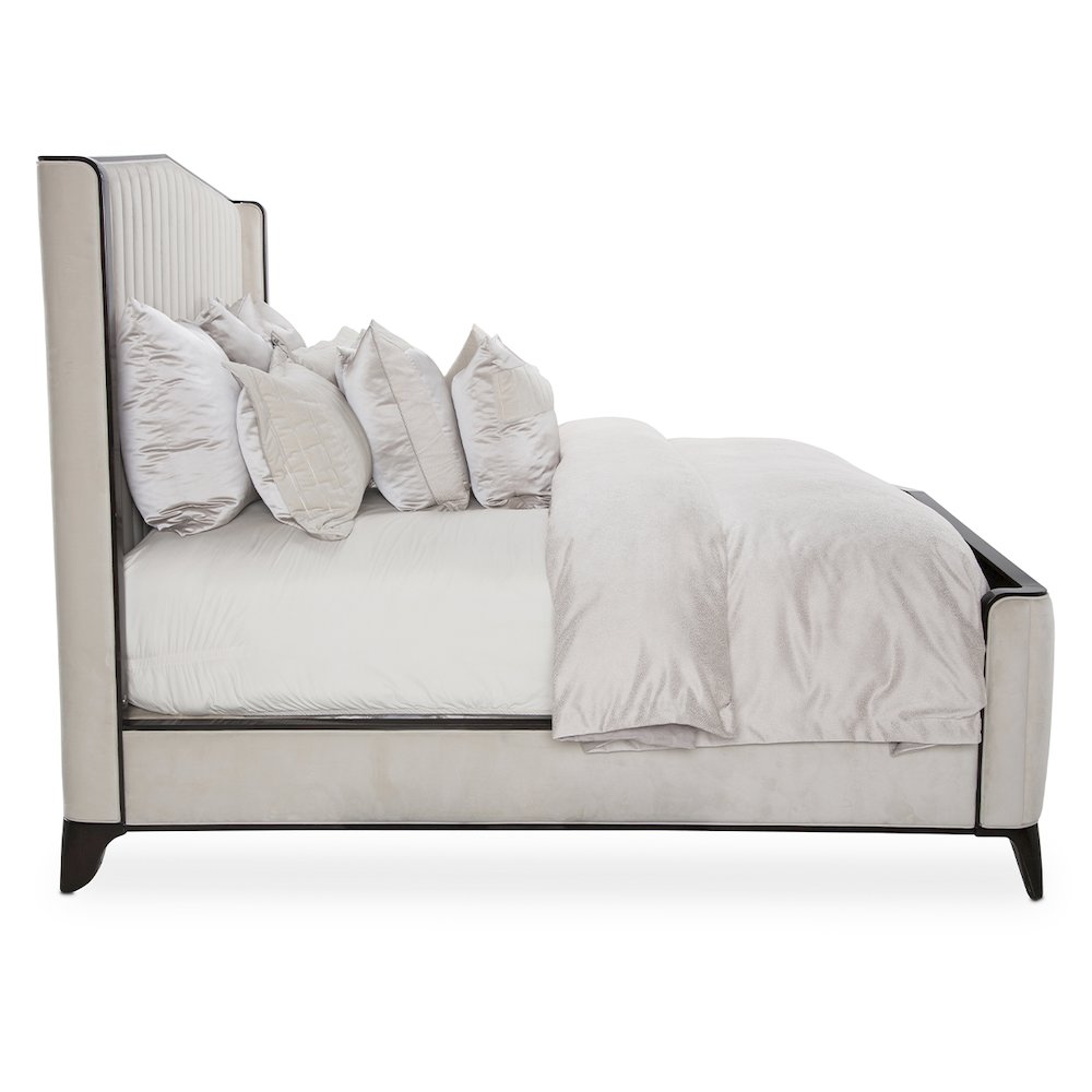 Paris Chic Cal. King Channel Tufted Panel Bed - Espresso