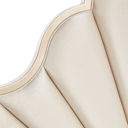 Malibu Crest Eastern King Scalloped Poster Bed - Chardonnay