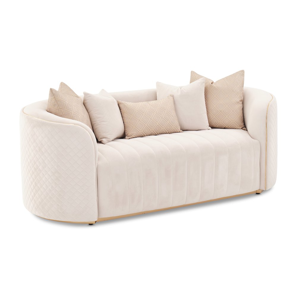 Ariana Loveseat - Beige/Gold