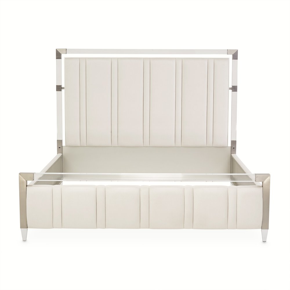 Penthouse Eastern King Short Panel Bed - Ash Gray
