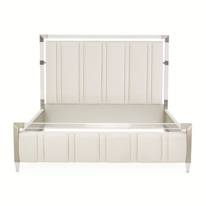 Penthouse Eastern King Short Panel Bed - Ash Gray