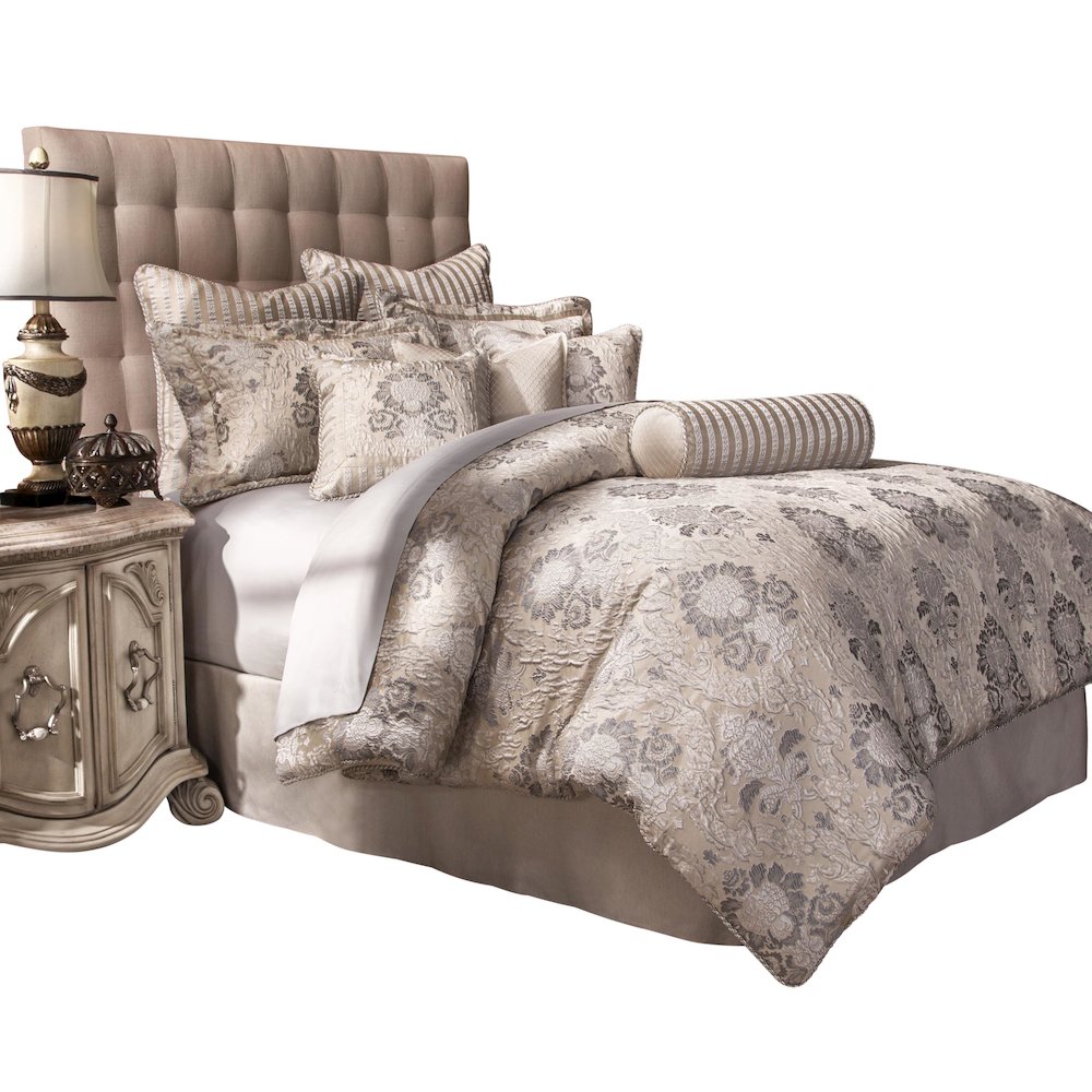 Sycamore Grove 10-Piece King Comforter Set - Silver