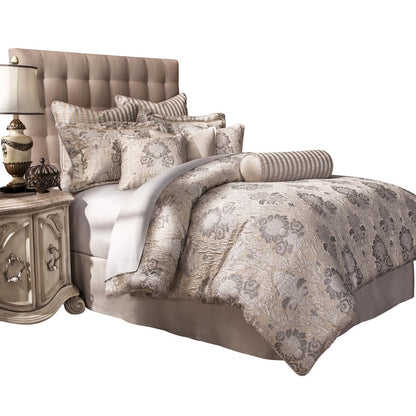 Sycamore Grove 10-Piece King Comforter Set - Silver