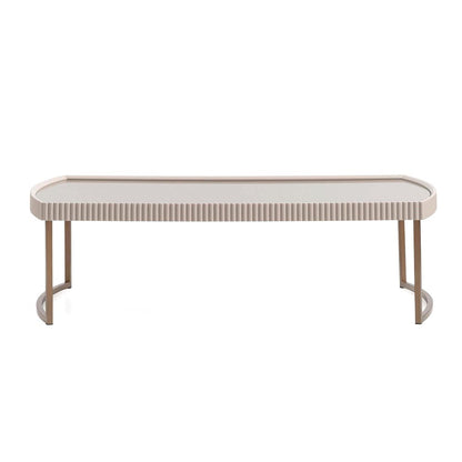 Lisbon Cocktail Table - Silken Cream/Bronze