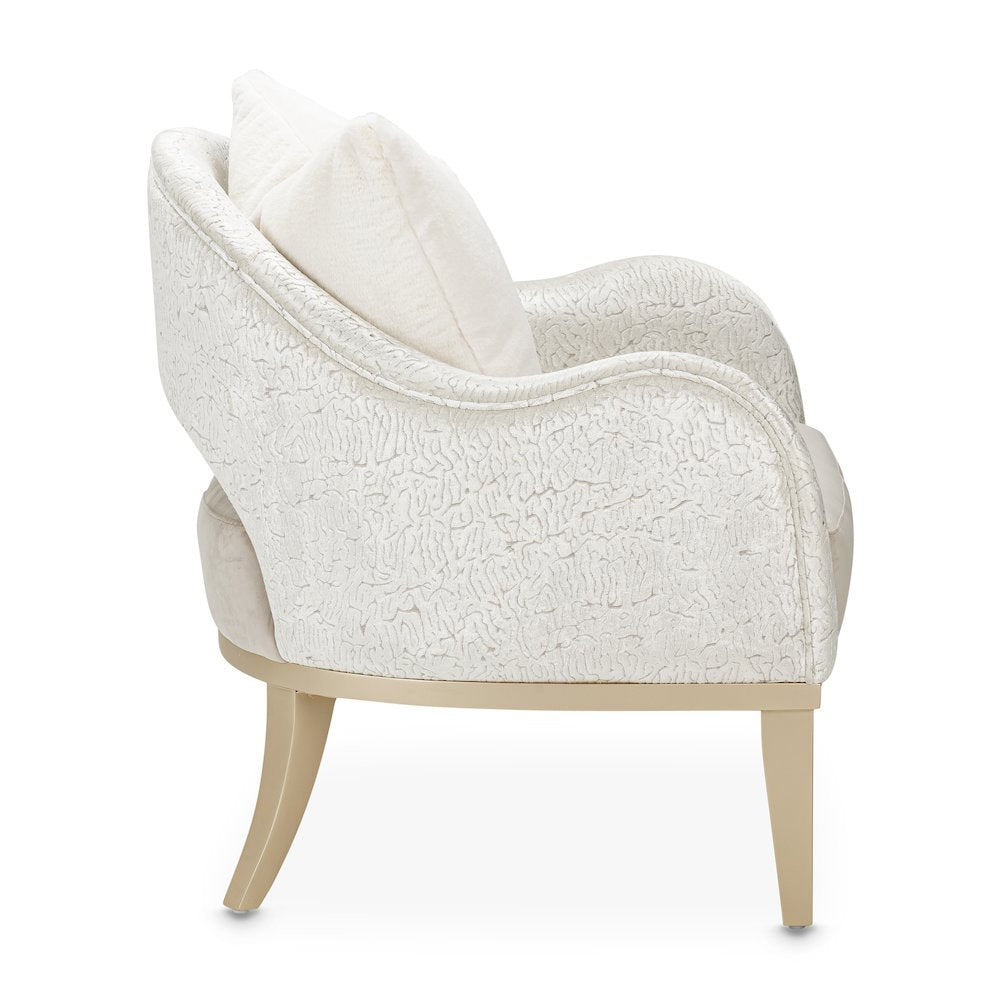 Yvette Accent Chair - Porcini/Medium Champagne