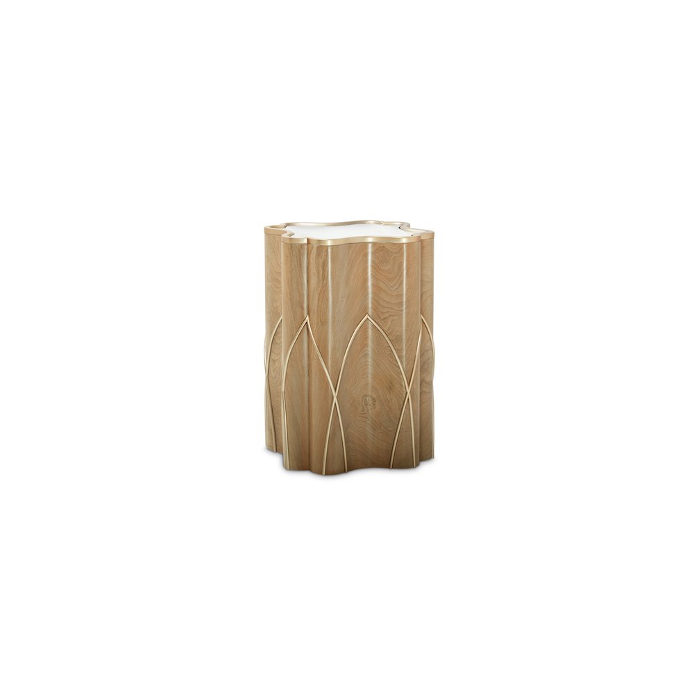 Villa Cherie Chairside Table - Caramel