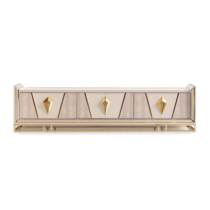 Carmela Media Cabinet - Shimmer Ivory