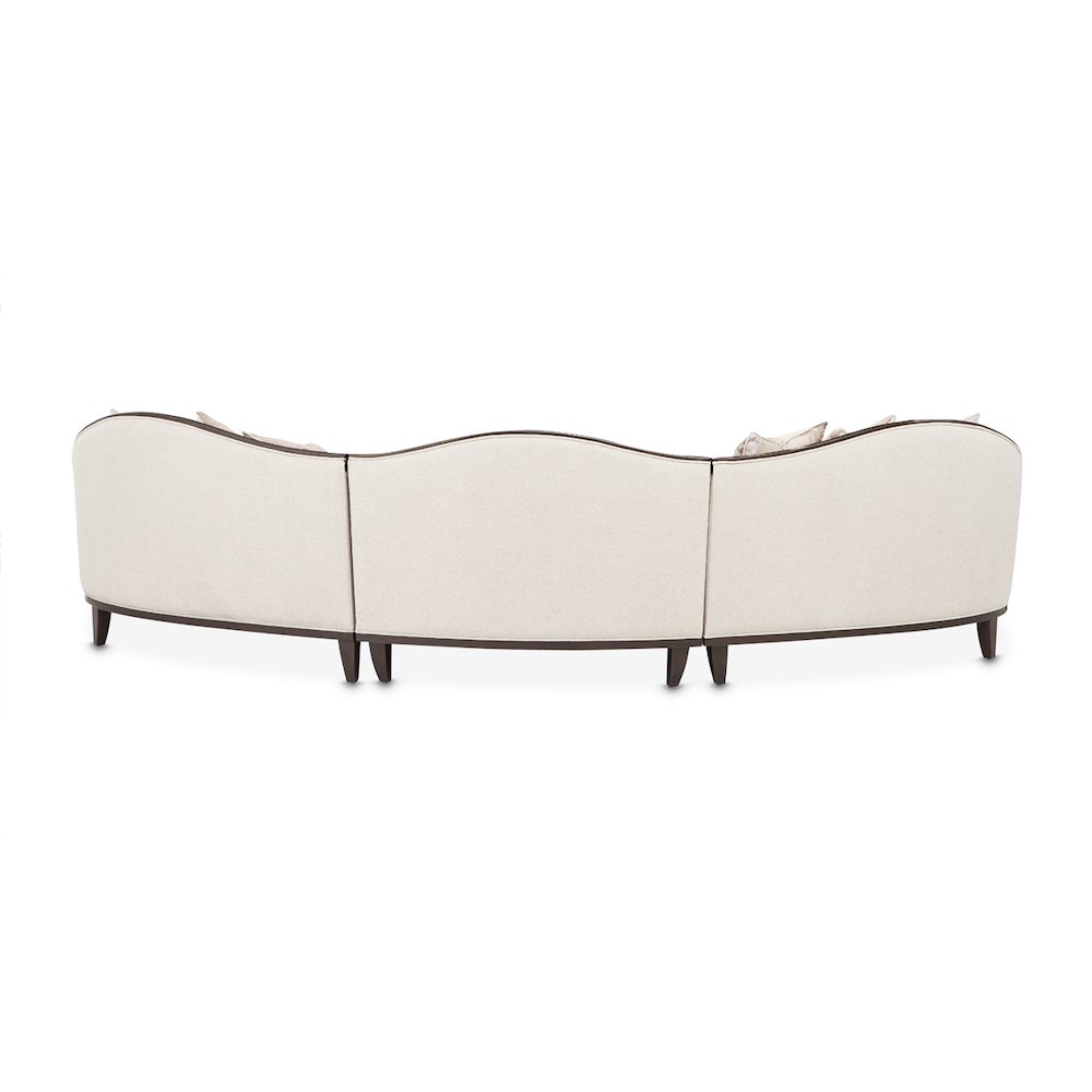 Camellia Field 3-Piece Chenille Sofa - Linen/Warm Pecan
