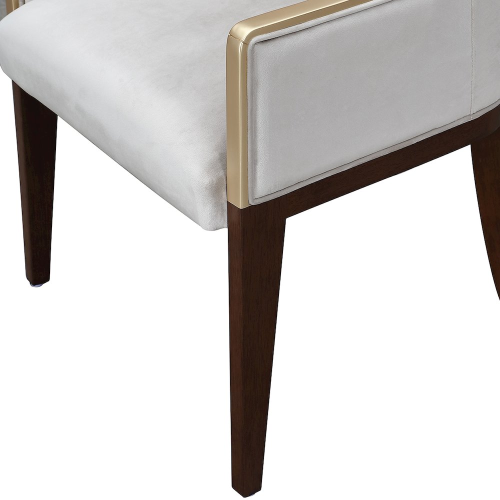 Houston Dining Arm Chair - Porcini/Walnut
