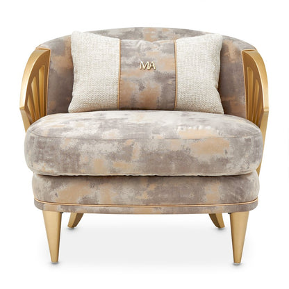 La Terrazza Accent Chair - Cappuccino/Light Champagne