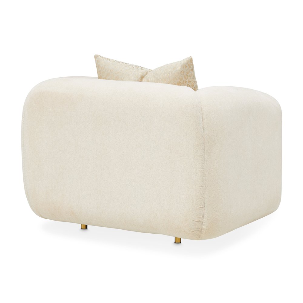 Sassani Accent Chair - Crepe/Gold