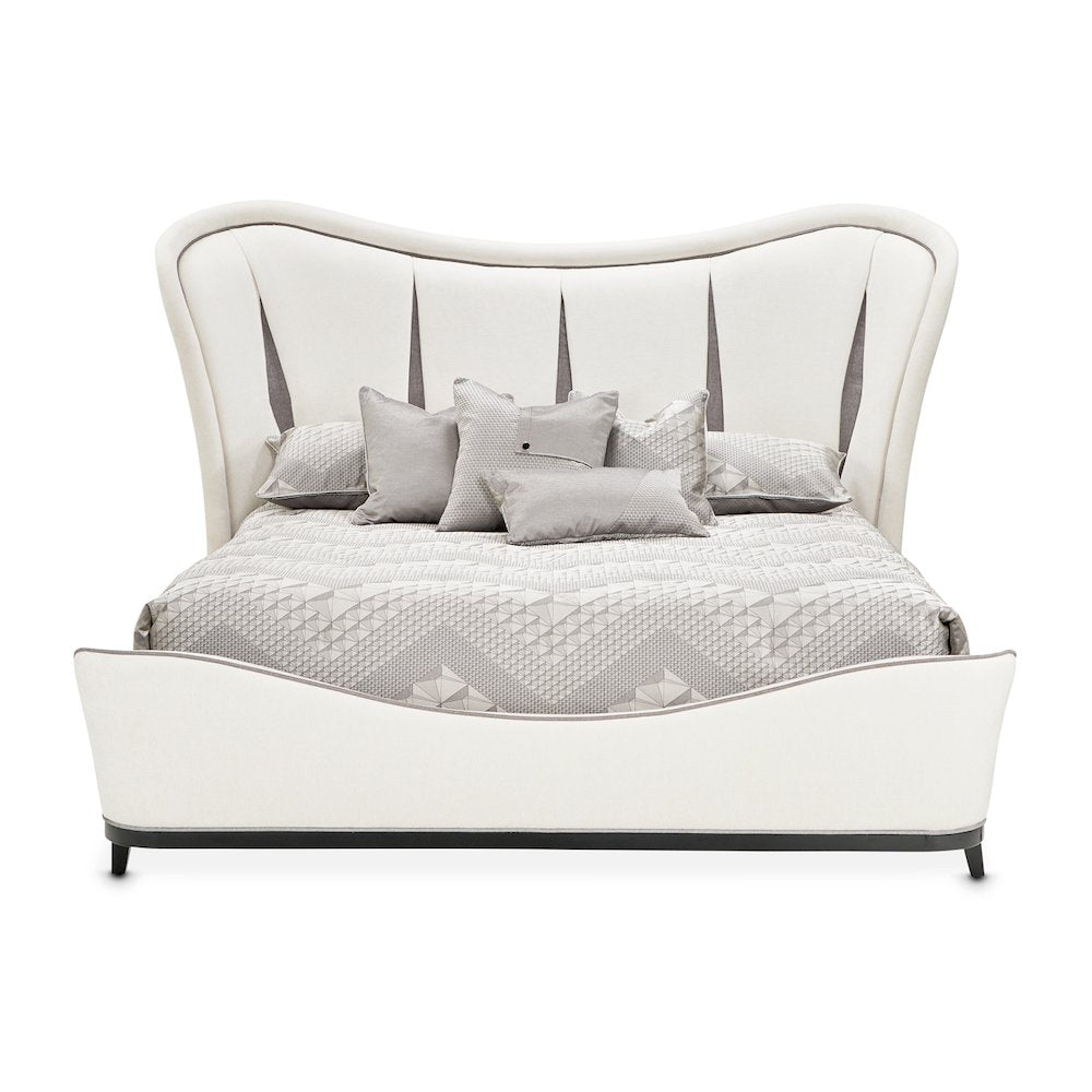 Tuxedo Eastern King Upholstered Bed - Piano Keyboard