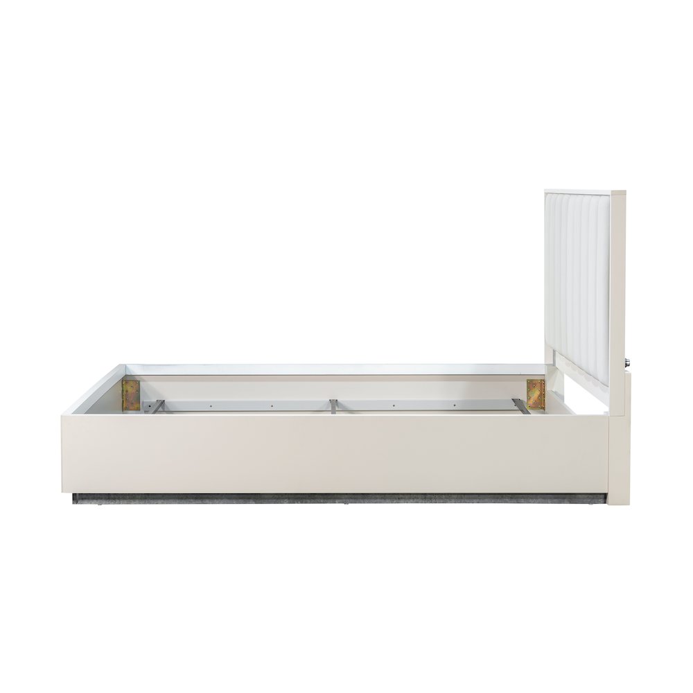 Pavira Eastern King Bed with LED Lights - Stone