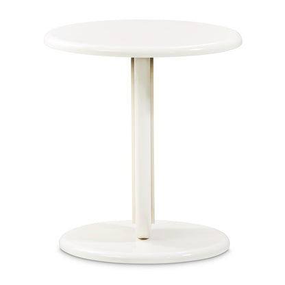 Sassani Accent Table - Pearl White/Gold