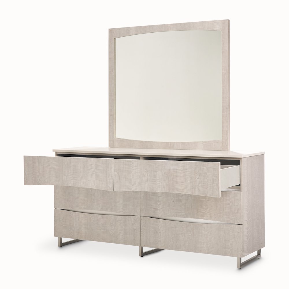Marin Dresser with Mirror Set - Greige