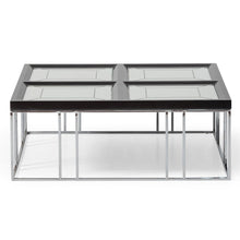Carmela Cocktail Table - Glossy  Charcoal Sand